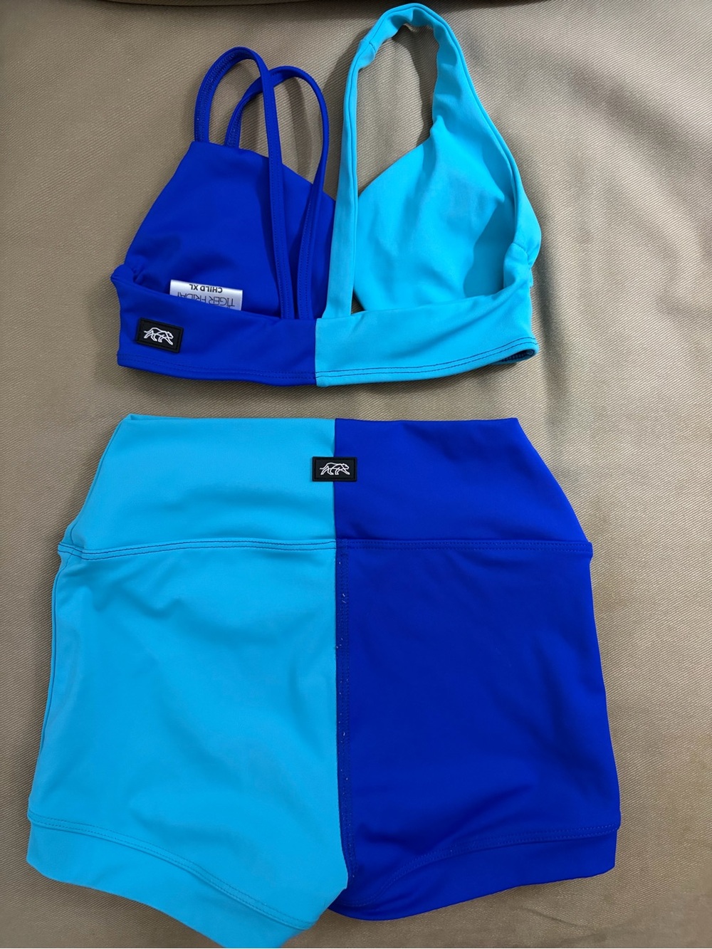 Tiger Friday Blue Colorblock Dance Set Child XL / AXS - Picture 2 of 6